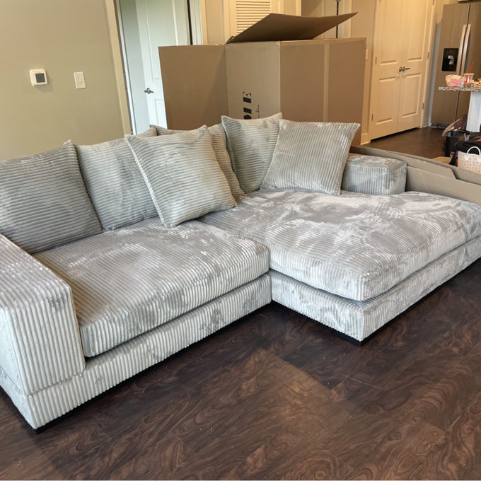 【Furniture】Luxe 2 - Piece Upholstered Chaise Sectional